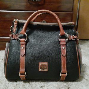 New Dooney & Bourke Pebble Leather Small Satchel ~ Black